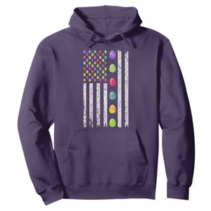 Easter Eggs American Flag Patriotic Hoodie Happy Easter Day TS02 Purple Print Your Wear