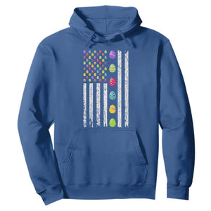 Easter Eggs American Flag Patriotic Hoodie Happy Easter Day TS02 Royal Blue Print Your Wear