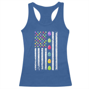 Easter Eggs American Flag Patriotic Racerback Tank Top Happy Easter Day TS02 Royal Blue Print Your Wear