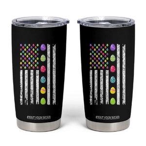 Easter Eggs American Flag Patriotic Tumbler Cup Happy Easter Day TS02 Black Print Your Wear