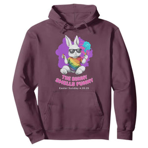 Happy 420 Easter Hoodie The Bunny Smells Funny TS02 Maroon Print Your Wear