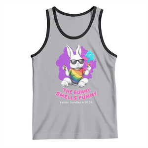 Happy 420 Easter Tank Top The Bunny Smells Funny TS02 Athletic Heather Black Print Your Wear