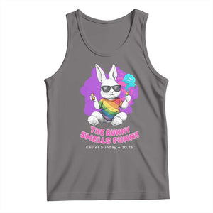 Happy 420 Easter Tank Top The Bunny Smells Funny TS02 Deep Heather Print Your Wear