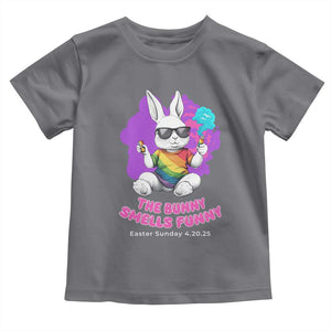 Happy 420 Easter Toddler T Shirt The Bunny Smells Funny TS02 Charcoal Print Your Wear