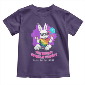 Happy 420 Easter Toddler T Shirt The Bunny Smells Funny TS02 Purple Print Your Wear