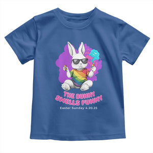 Happy 420 Easter Toddler T Shirt The Bunny Smells Funny TS02 Royal Blue Print Your Wear