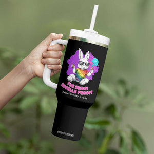 Happy 420 Easter Tumbler With Handle The Bunny Smells Funny TS02 Print Your Wear