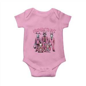 Prepare to Groovy Dye Funny Bunny Easter Baby Onesie Horror Dyeing Eggs TS02 Light Pink Print Your Wear