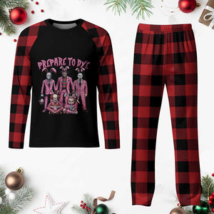 Prepare to Groovy Dye Funny Bunny Easter Plaid Pajama Set Horror Dyeing Eggs TS02 Buffalo Plaid Print Your Wear