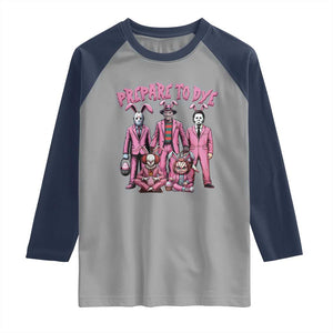 Prepare to Groovy Dye Funny Bunny Easter Raglan Shirt Horror Dyeing Eggs TS02 Sport Gray Navy Print Your Wear