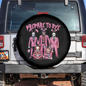 Prepare to Groovy Dye Funny Bunny Easter Spare Tire Cover Horror Dyeing Eggs TS02 No hole Black Print Your Wear