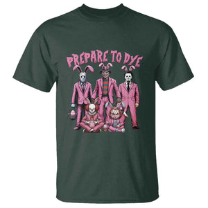 Prepare to Groovy Dye Funny Bunny Easter T Shirt Horror Dyeing Eggs TS02 Dark Forest Green Print Your Wear