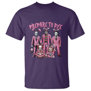 Prepare to Groovy Dye Funny Bunny Easter T Shirt Horror Dyeing Eggs TS02 Purple Print Your Wear