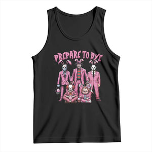 Prepare to Groovy Dye Funny Bunny Easter Tank Top Horror Dyeing Eggs TS02 Black Print Your Wear