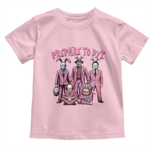 Prepare to Groovy Dye Funny Bunny Easter Toddler T Shirt Horror Dyeing Eggs TS02 Light Pink Print Your Wear