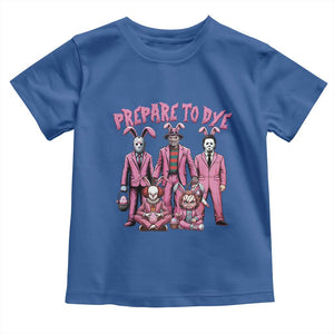 Prepare to Groovy Dye Funny Bunny Easter Toddler T Shirt Horror Dyeing Eggs TS02 Royal Blue Print Your Wear