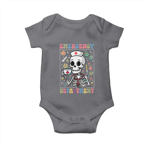 Emergency Department Skeleton Nurse Easter Baby Onesie ER Nursing Room TS02 Charcoal Print Your Wear