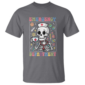 Emergency Department Skeleton Nurse Easter T Shirt ER Nursing Room TS02 Charcoal Print Your Wear