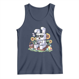 Pixel Art Gamer Bunny Easter Tank Top Cool Retro Gaming Vibes TS02 Navy Print Your Wear