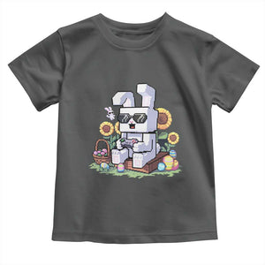 Pixel Art Gamer Bunny Easter Toddler T Shirt Cool Retro Gaming Vibes TS02 Dark Heather Print Your Wear