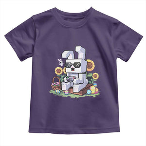 Pixel Art Gamer Bunny Easter Toddler T Shirt Cool Retro Gaming Vibes TS02 Purple Print Your Wear
