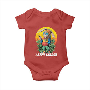 Happy 420 Easter Baby Onesie Funny Bunny Smoking Weed TS02 Red Print Your Wear