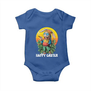 Happy 420 Easter Baby Onesie Funny Bunny Smoking Weed TS02 Royal Blue Print Your Wear