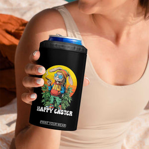Happy 420 Easter 4 in 1 Can Cooler Tumbler Funny Bunny Smoking Weed TS02 Print Your Wear