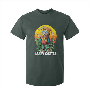 Happy 420 Easter T Shirt For Kid Funny Bunny Smoking Weed TS02 Dark Forest Green Print Your Wear