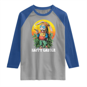 Happy 420 Easter Raglan Shirt Funny Bunny Smoking Weed TS02 Sport Gray Royal Print Your Wear