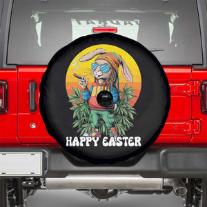 Happy 420 Easter Spare Tire Cover Funny Bunny Smoking Weed TS02 Black Print Your Wear