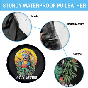 Happy 420 Easter Spare Tire Cover Funny Bunny Smoking Weed TS02 Print Your Wear