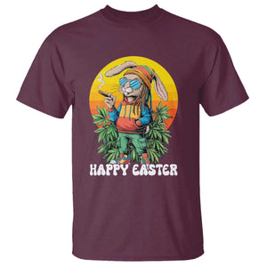 Happy 420 Easter T Shirt Funny Bunny Smoking Weed TS02 Maroon Print Your Wear