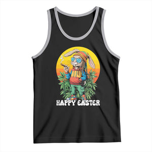 Happy 420 Easter Tank Top Funny Bunny Smoking Weed TS02 Black Athletic Heather Print Your Wear
