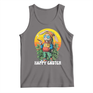 Happy 420 Easter Tank Top Funny Bunny Smoking Weed TS02 Deep Heather Print Your Wear
