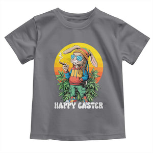 Happy 420 Easter Toddler T Shirt Funny Bunny Smoking Weed TS02 Charcoal Print Your Wear
