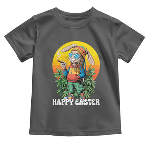 Happy 420 Easter Toddler T Shirt Funny Bunny Smoking Weed TS02 Dark Heather Print Your Wear