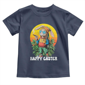 Happy 420 Easter Toddler T Shirt Funny Bunny Smoking Weed TS02 Navy Print Your Wear