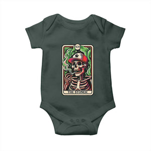 Skeleton 420 The Stoner Baby Onesie Retro Tarot Card Weed Lover Cannabis Trippy Vibes TS02 Print Your Wear