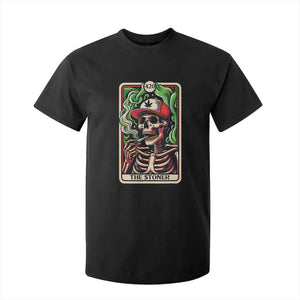 Skeleton 420 The Stoner T Shirt For Kid Retro Tarot Card Weed Lover Cannabis Trippy Vibes TS02 Black Print Your Wear