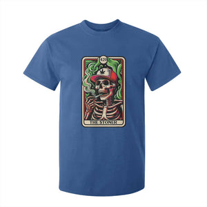 Skeleton 420 The Stoner T Shirt For Kid Retro Tarot Card Weed Lover Cannabis Trippy Vibes TS02 Royal Blue Print Your Wear
