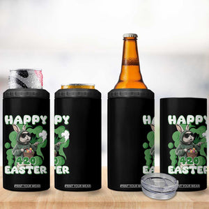 Happy 420 Easter 4 in 1 Can Cooler Tumbler Funny Smoking Easter Bunny TS02 Print Your Wear