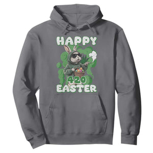 Happy 420 Easter Hoodie Funny Smoking Easter Bunny TS02 Charcoal Print Your Wear