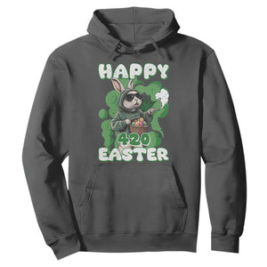 Happy 420 Easter Hoodie Funny Smoking Easter Bunny TS02 Dark Heather Print Your Wear