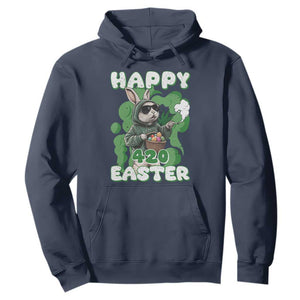 Happy 420 Easter Hoodie Funny Smoking Easter Bunny TS02 Navy Print Your Wear