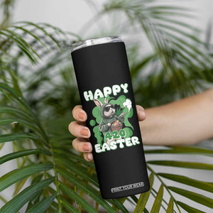 Happy 420 Easter Skinny Tumbler Funny Smoking Easter Bunny TS02 Print Your Wear