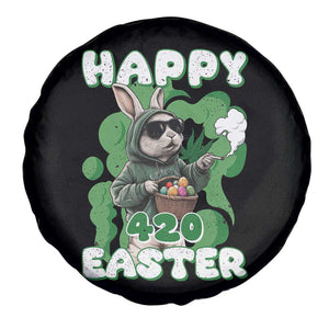 Happy 420 Easter Spare Tire Cover Funny Smoking Easter Bunny TS02 Print Your Wear