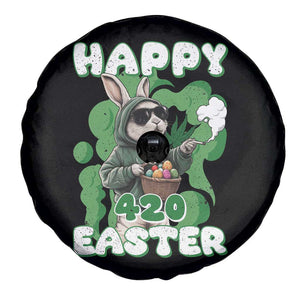 Happy 420 Easter Spare Tire Cover Funny Smoking Easter Bunny TS02 Print Your Wear
