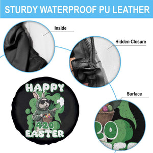 Happy 420 Easter Spare Tire Cover Funny Smoking Easter Bunny TS02 Print Your Wear