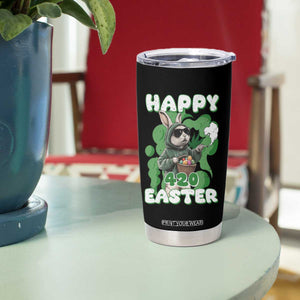 Happy 420 Easter Tumbler Cup Funny Smoking Easter Bunny TS02 Print Your Wear